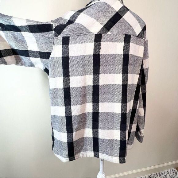 Lucky Brand Plaid Shacket Button Front Flannel Large - Picture 7 of 13